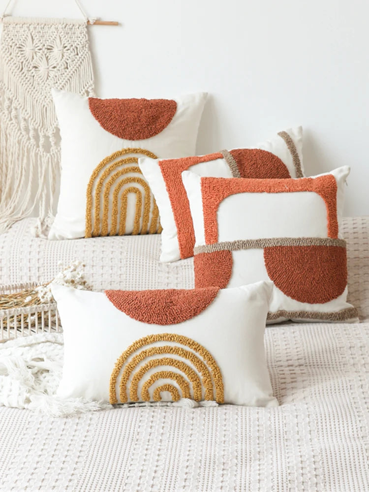 coussin rectangulaire terracotta
