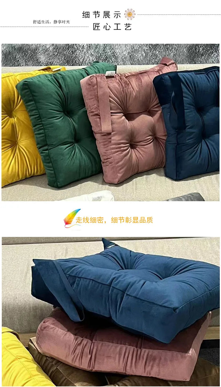 Coussin Tatami : Velours Côtelé Moelleux Épais