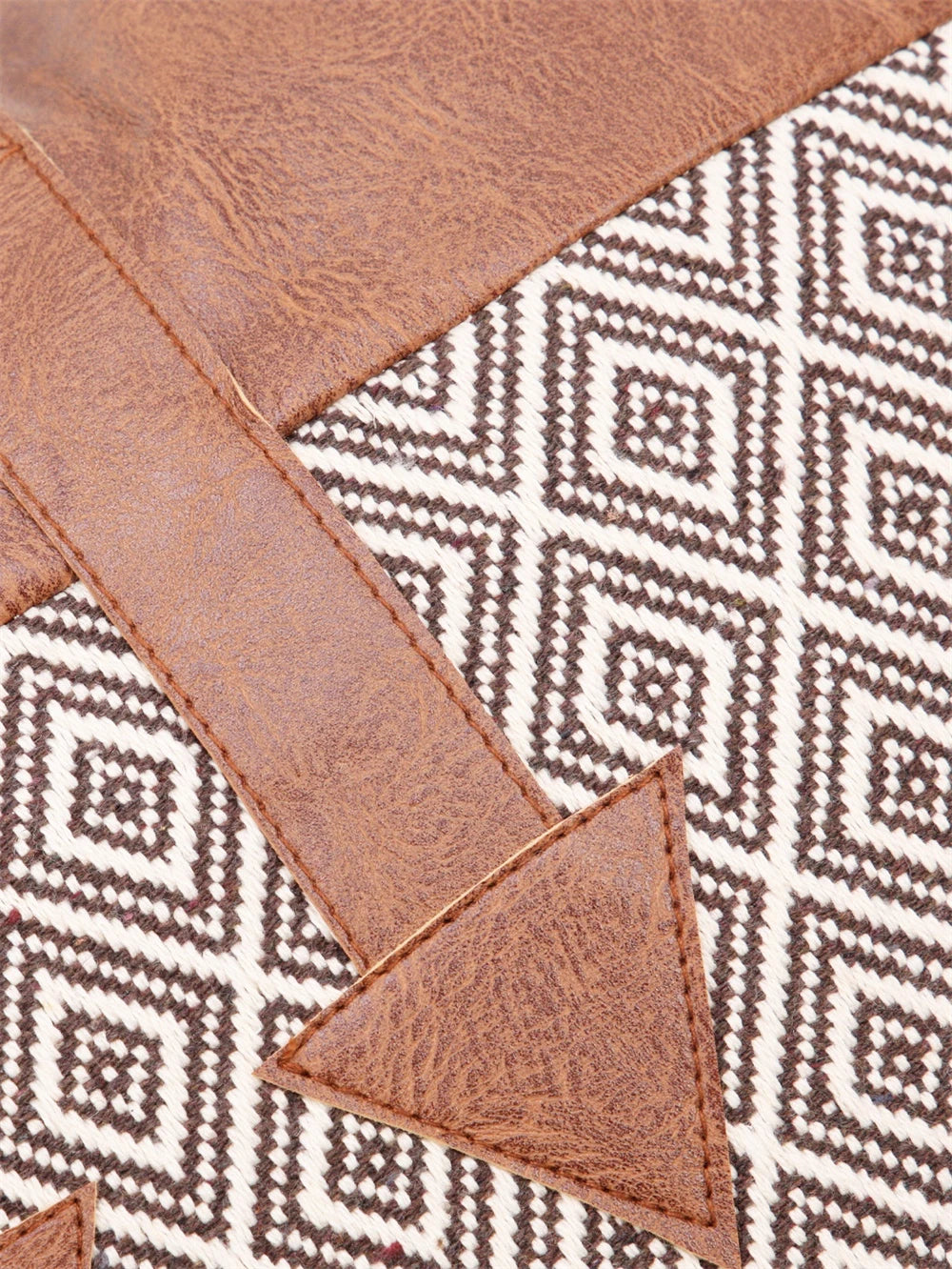Coussin : Luxe Patchwork Similicuir Décoratif 45x45