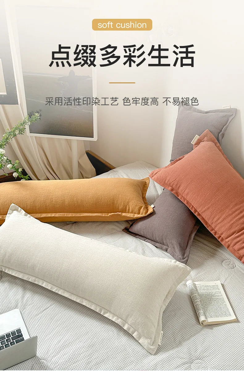 Coussin – Housse Chanvre Coton Zippée Élégante