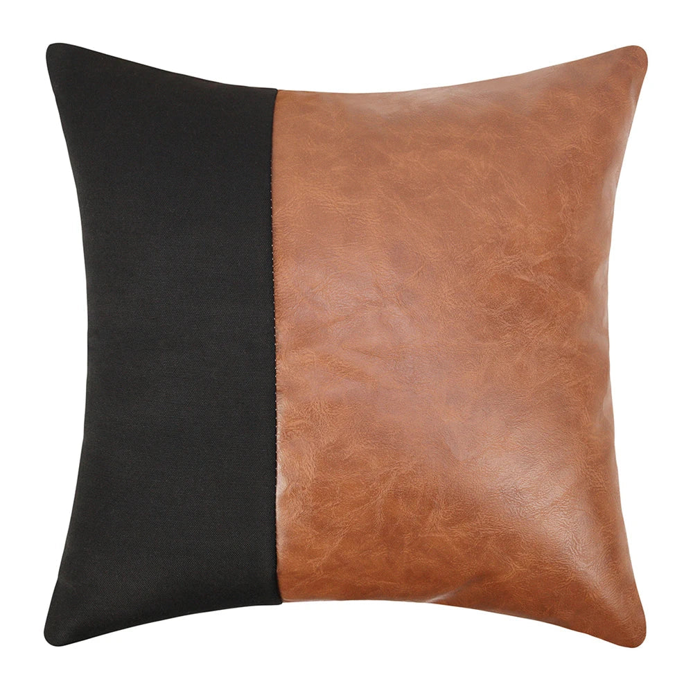 Coussin décoratif – Patchwork Similicuir Luxe