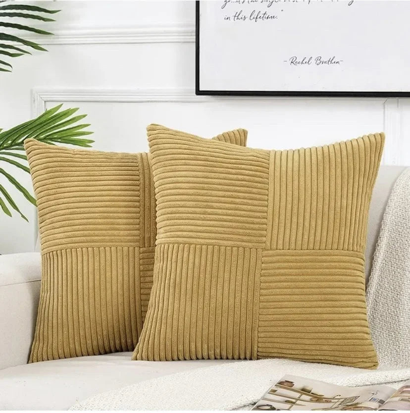 Coussin : Housse Velours Orange Brûlé Déco