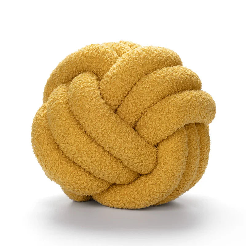 Coussin Boule Nouée – Douceur Décorative Faite Main