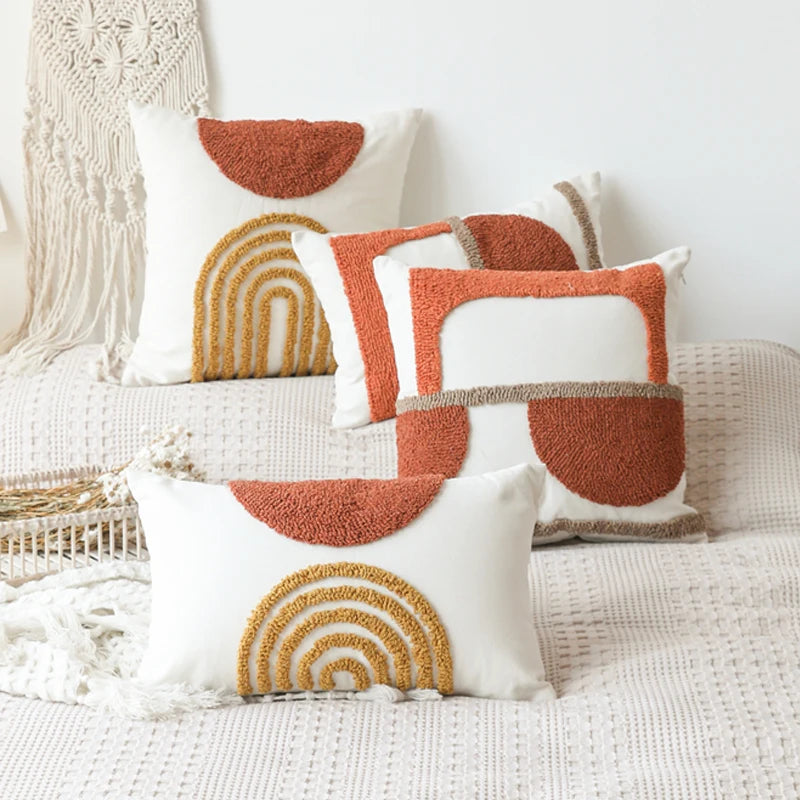 coussin rectangulaire terracotta