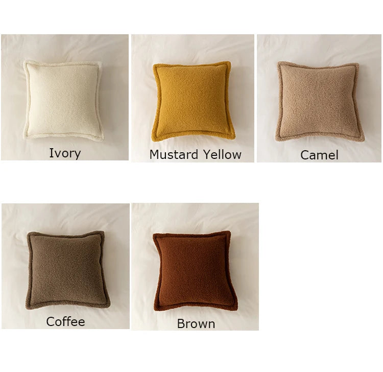 coussin bouclette terracotta