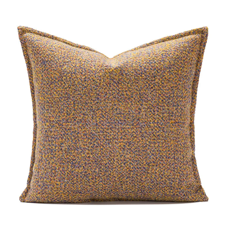 Coussin décoratif – Broderie marron luxe léger