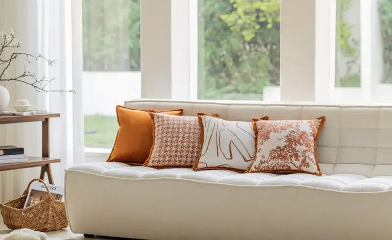 Coussin Déco : Housse Chenille Jacquard 45x45cm