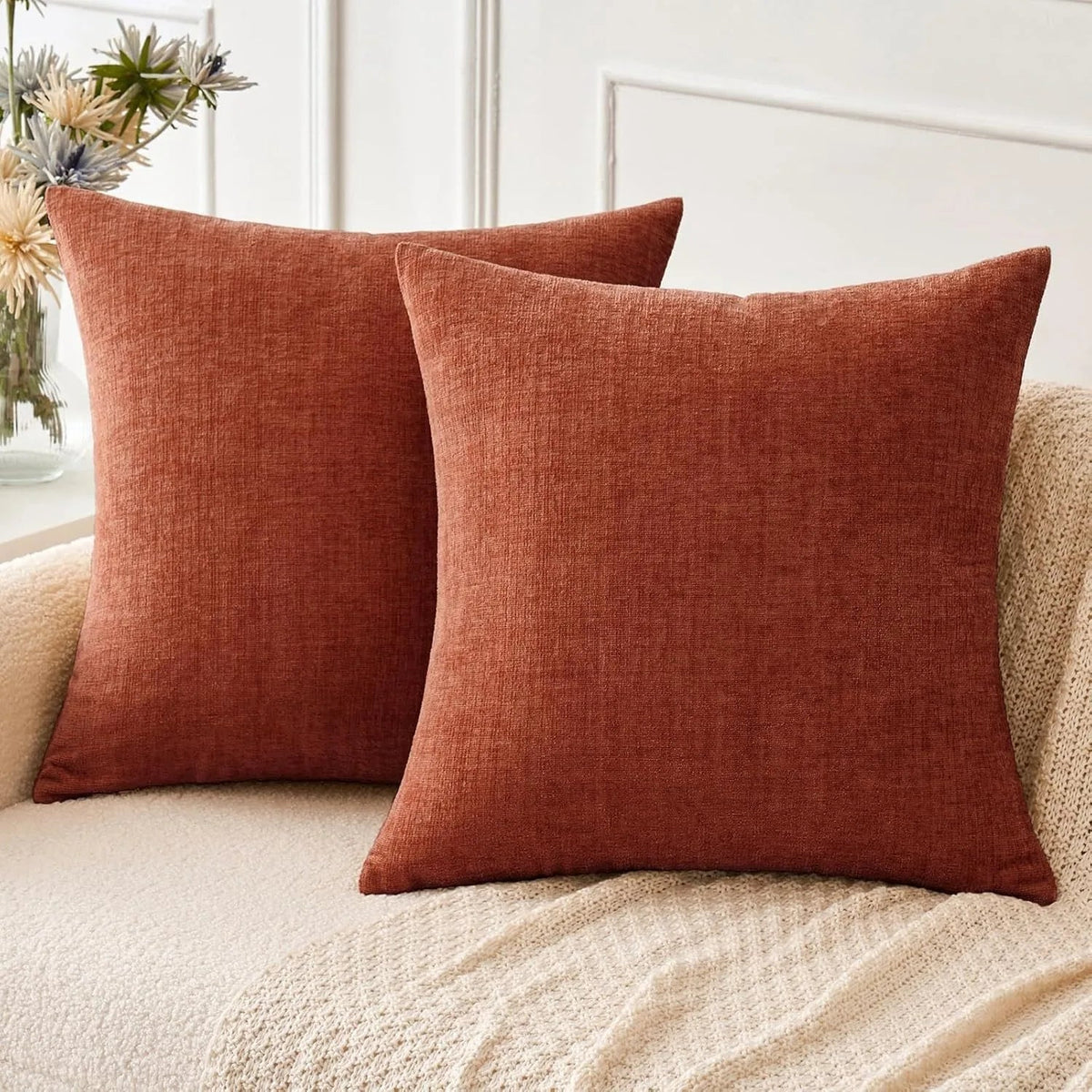 Coussin – Housse Décorative Géométrique Orange
