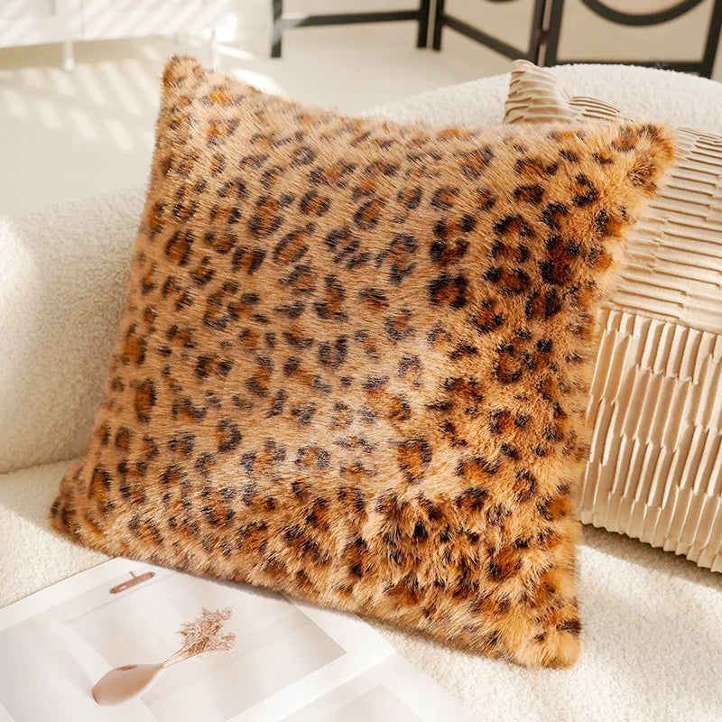 Coussin Déco : Style Vintage Français Marron Crème