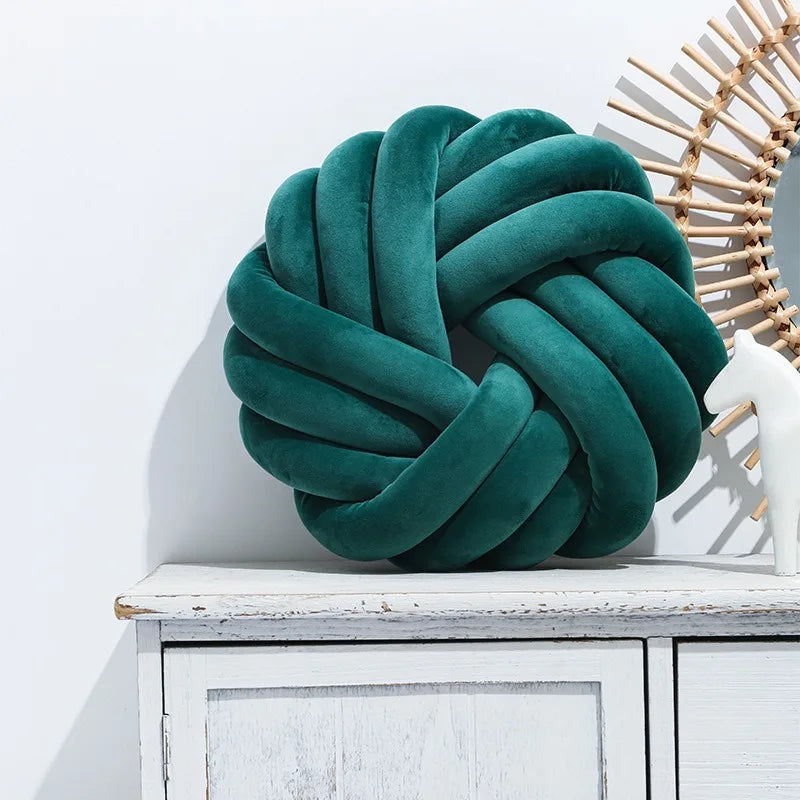 Coussin Rond – Velours Tressé, Confort Design