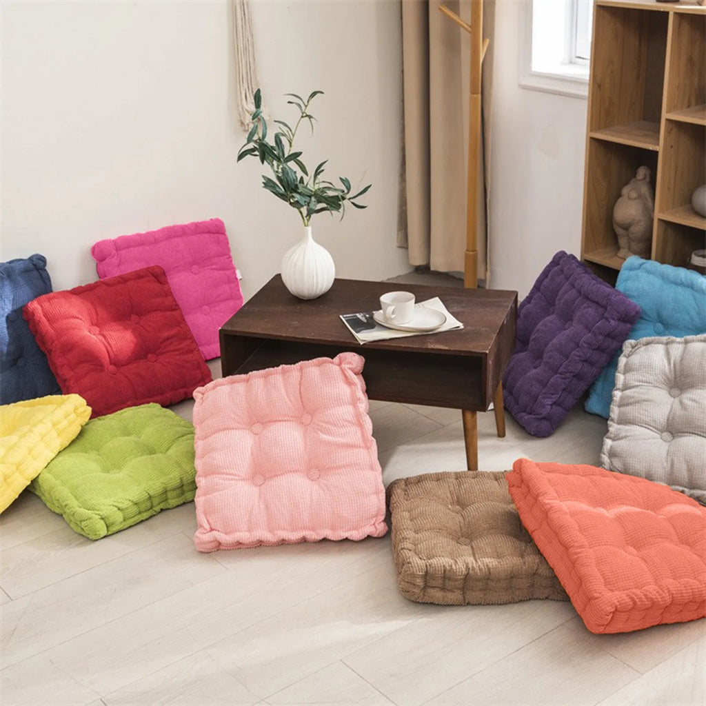 Coussin de Sol – Carré, Épais, pour Yoga et Détente