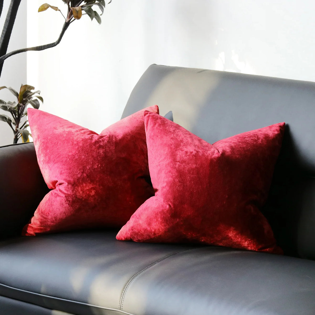 Coussin Déco Noël : Velours Rouge, Vert, Or Vintage