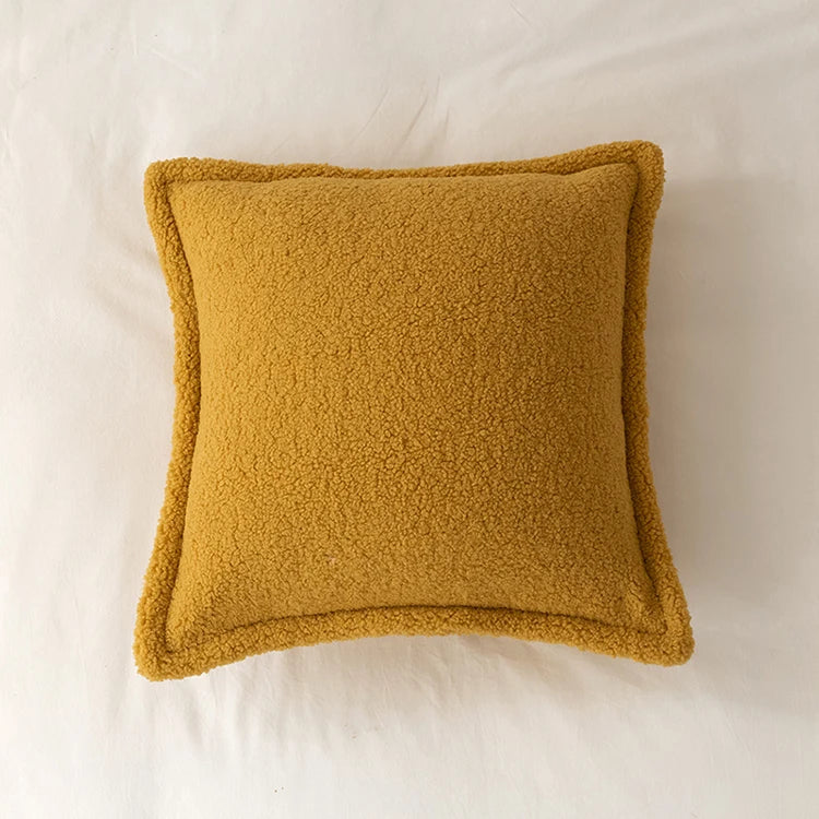coussin bouclette terracotta