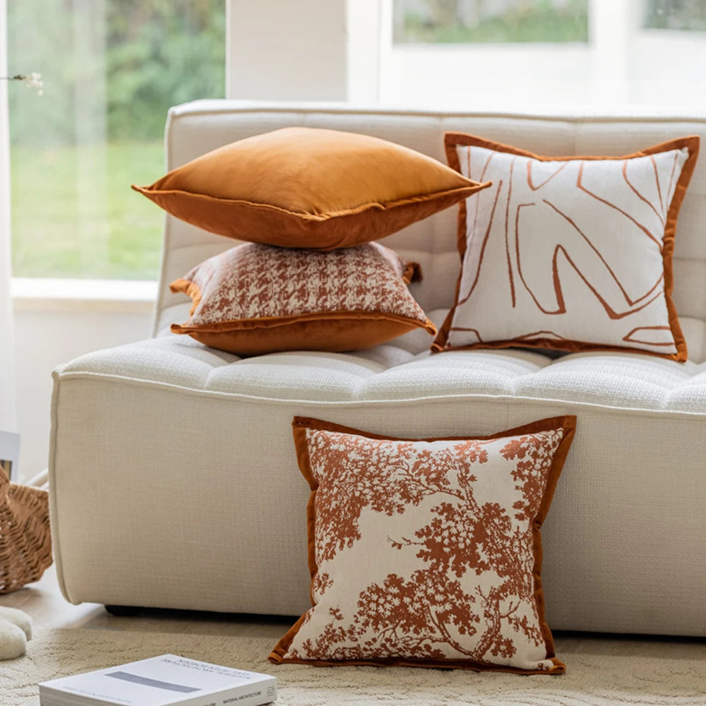 Coussin Déco : Housse Chenille Jacquard 45x45cm