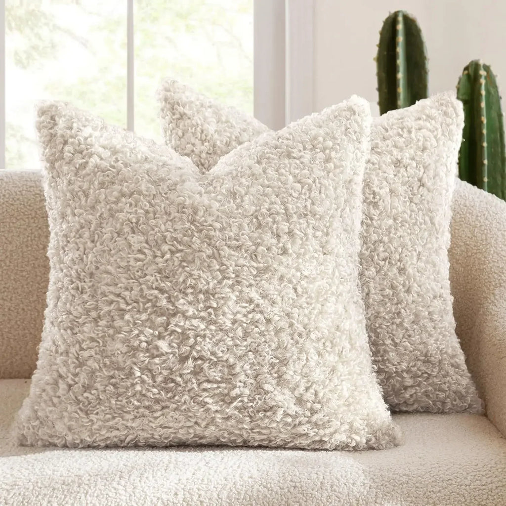 Coussin : Housse Polaire Mouton Douce & Épaisse