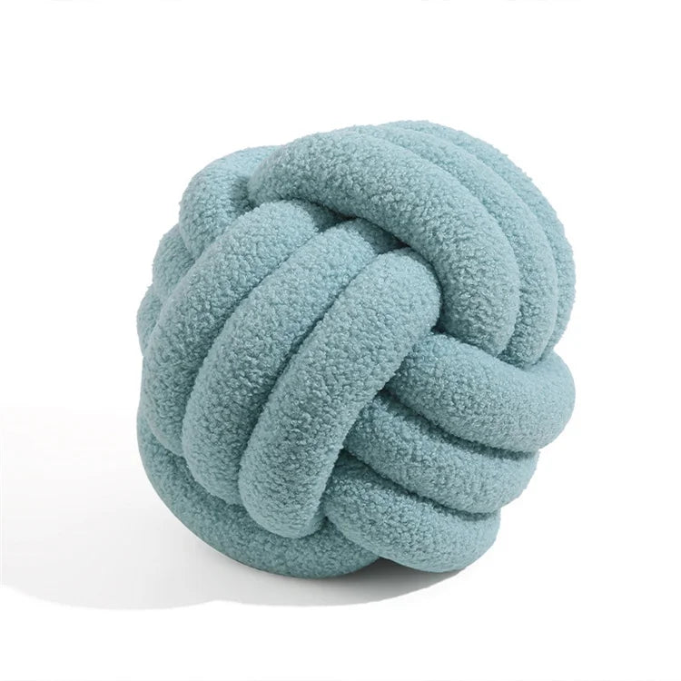 Coussin Boule Nouée – Douceur Décorative Faite Main