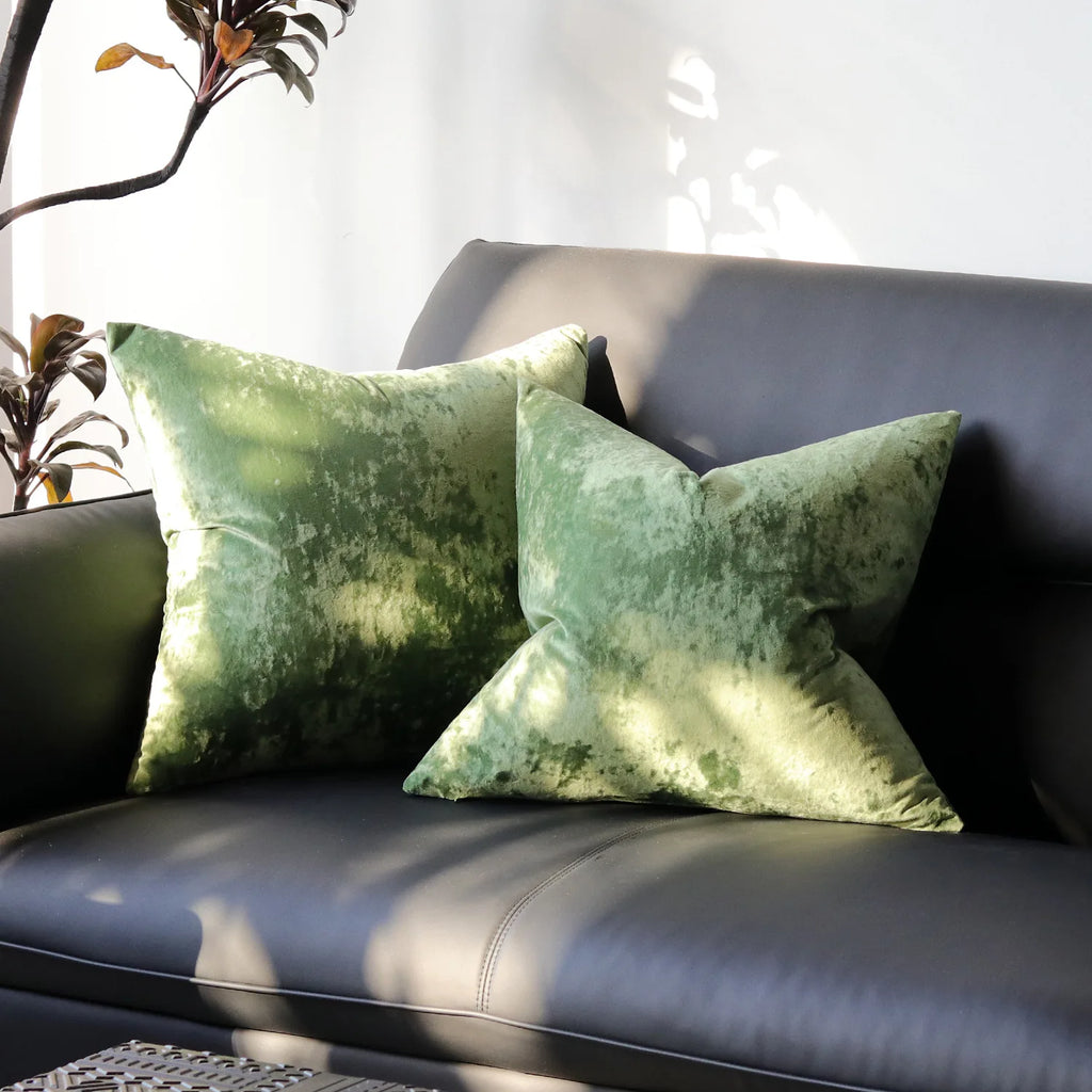 Coussin Déco Noël : Velours Rouge, Vert, Or Vintage