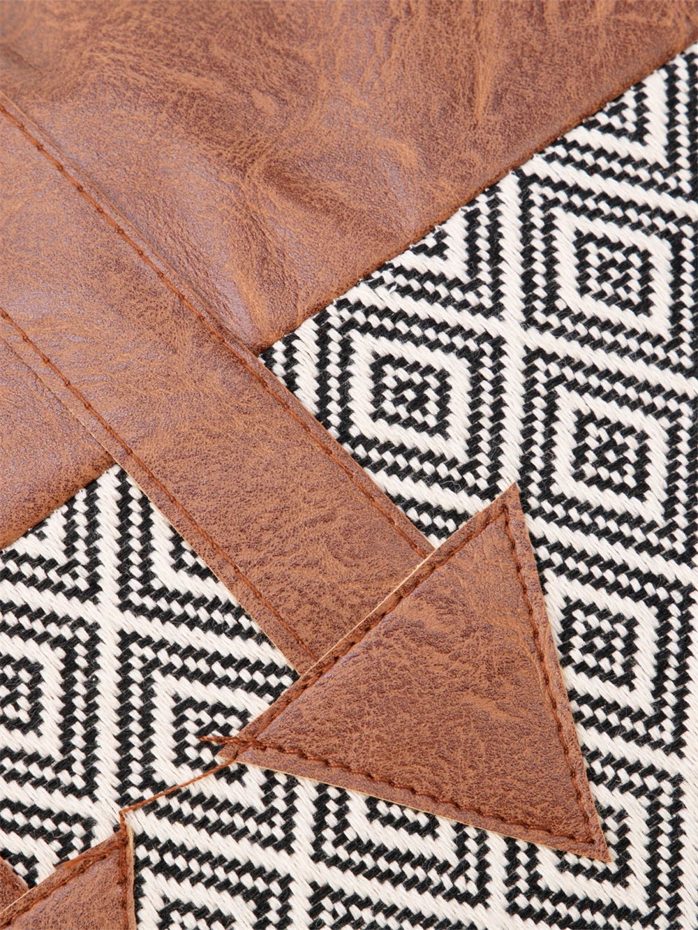 Coussin : Luxe Patchwork Cuir PU, 45x45