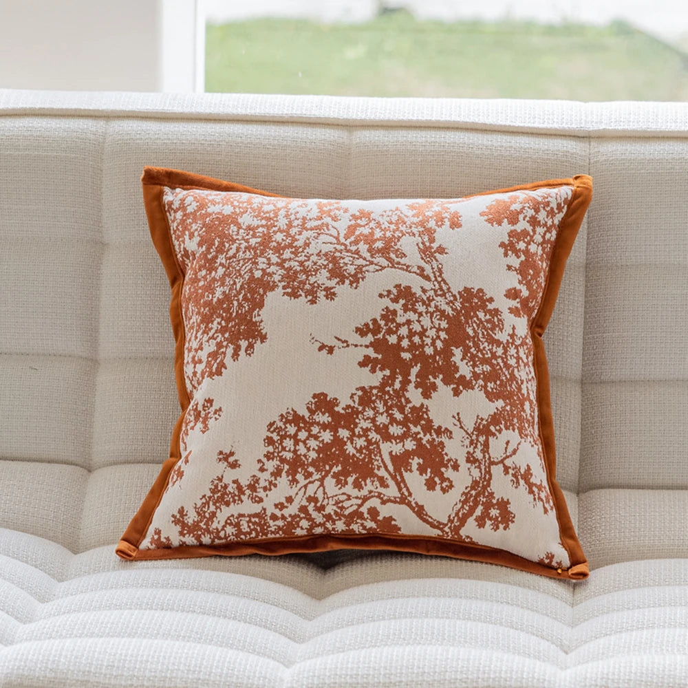 Coussin Déco : Housse Chenille Jacquard 45x45cm