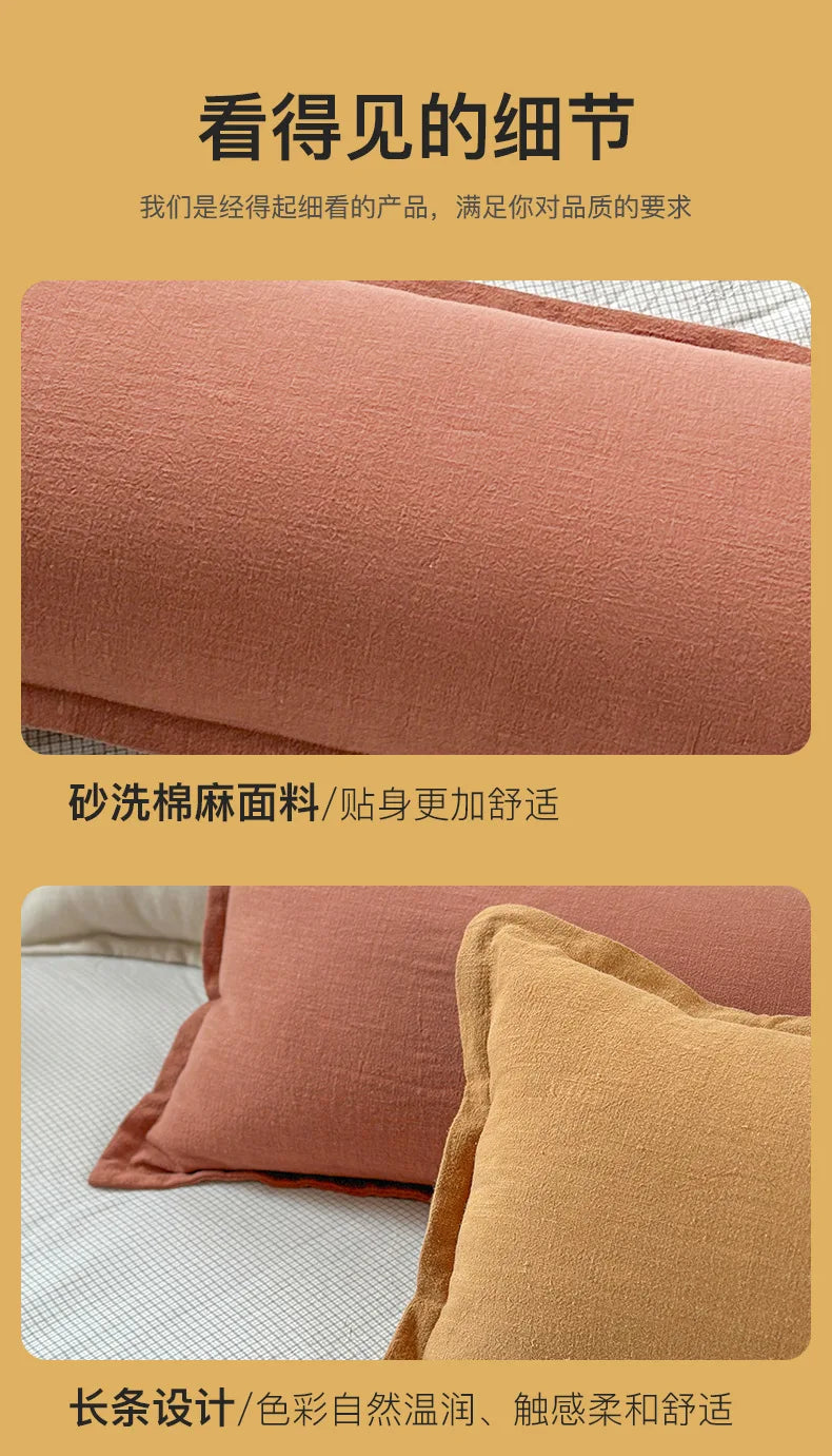 Coussin – Housse Chanvre Coton Zippée Élégante