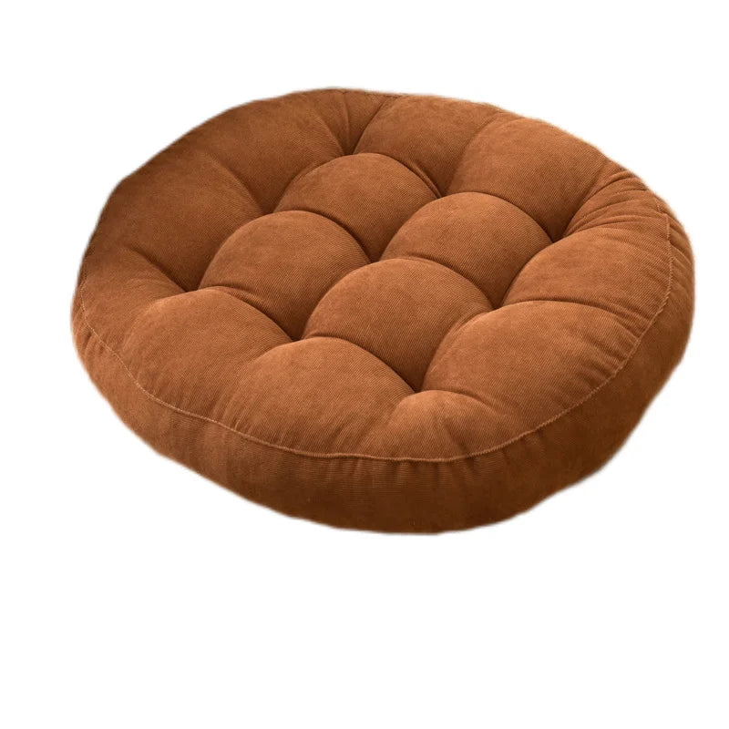 Coussin rond : confort touffeté pour méditation & salon