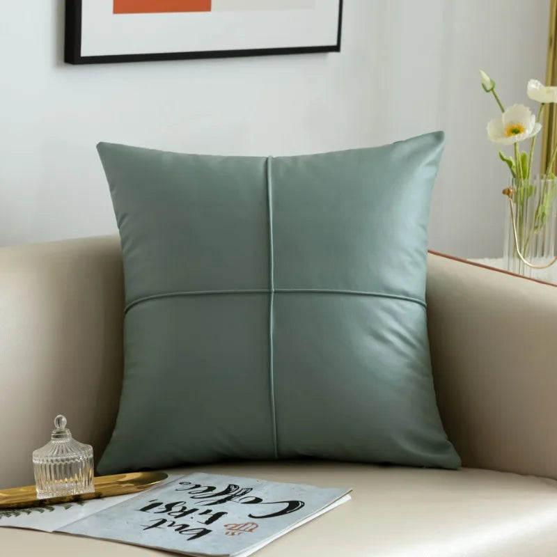 Coussin : Luxe Simili Cuir Imperméable Salon