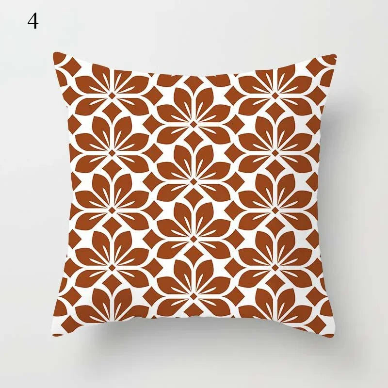 Coussin Déco : Géométrique Marron Moderne 45x45cm