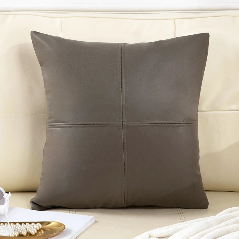 Coussin : Luxe Simili Cuir Imperméable Salon