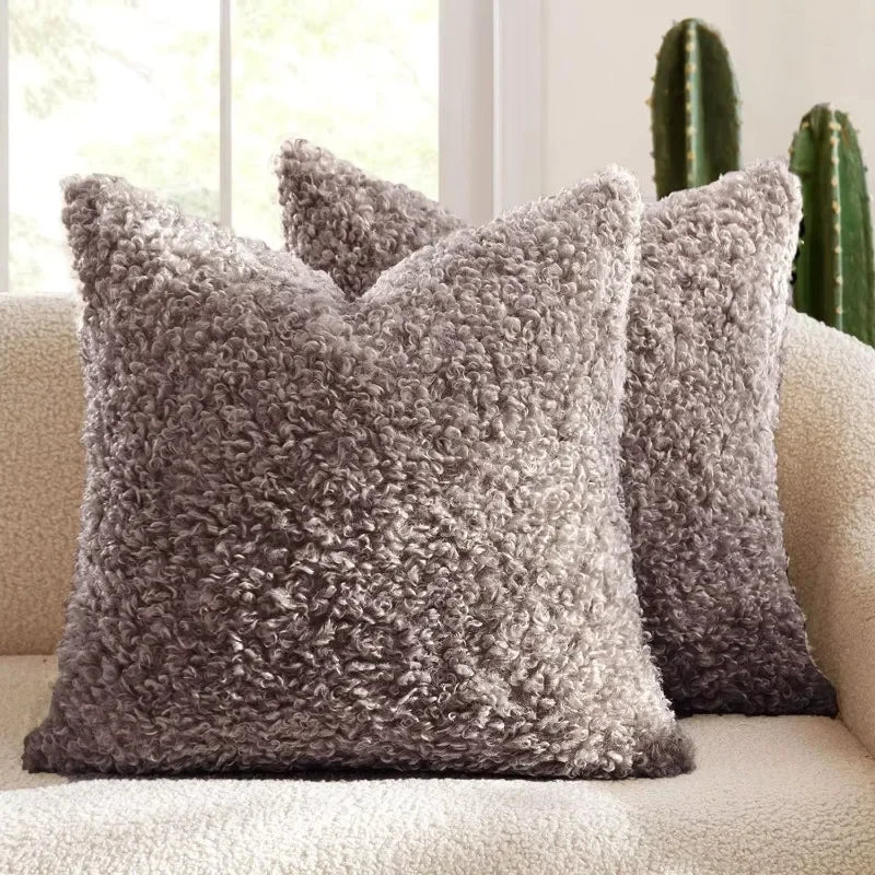 Coussin : Housse Polaire Mouton Douce & Épaisse