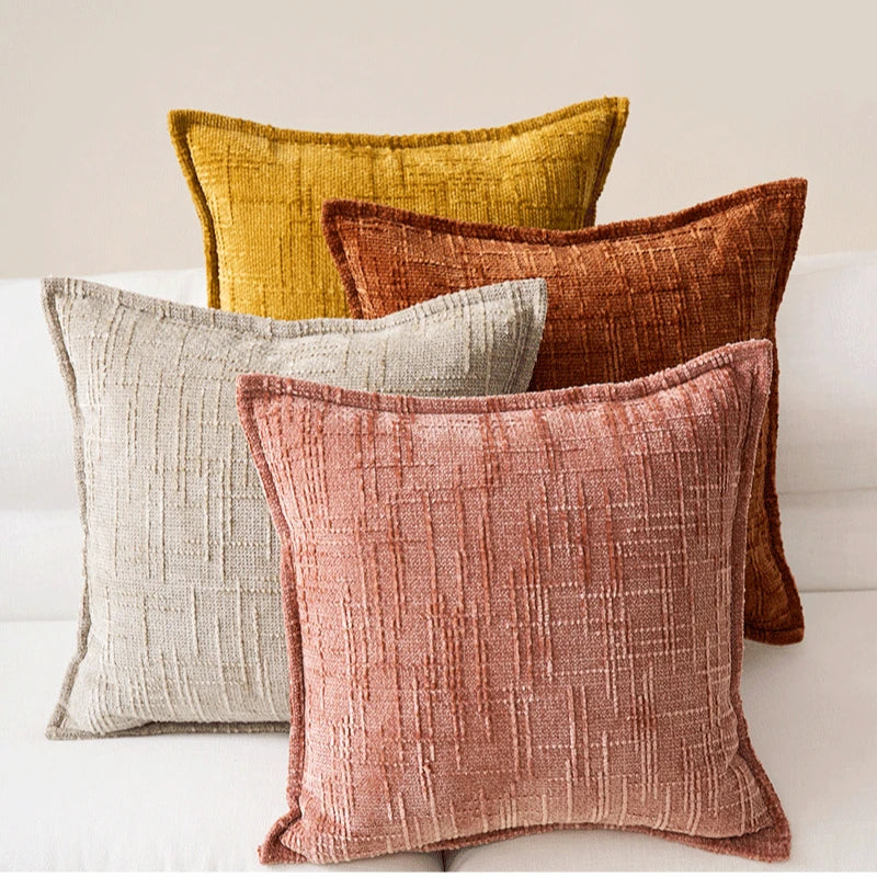 Coussin : Housse Chenille Épaisse & Confortable