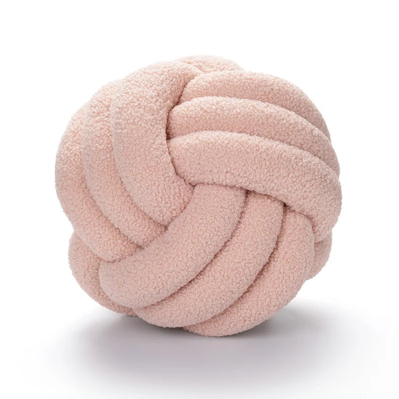 Coussin Boule Nouée – Douceur Décorative Faite Main