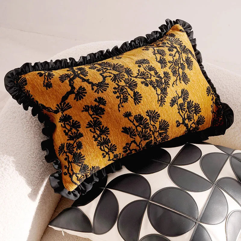 Coussin Déco : Luxe Vintage Français Marron