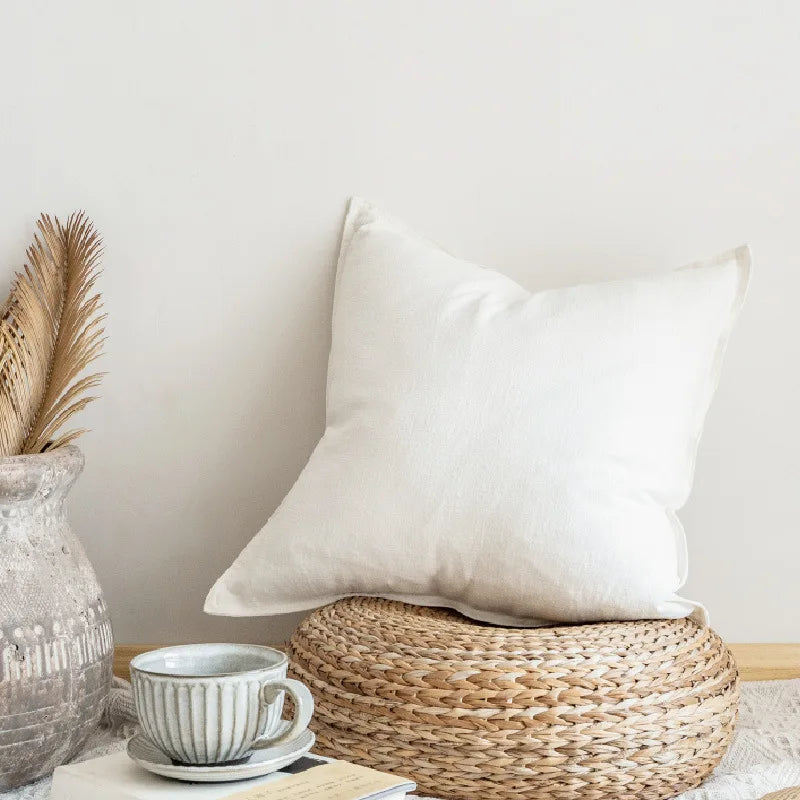 Coussin : Housse Coton Lin Épaisse Décorative