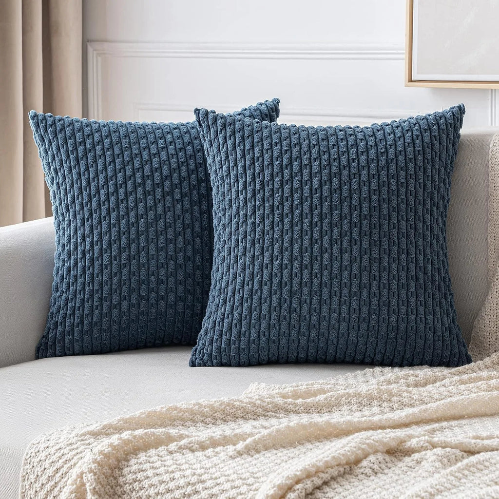 coussin raye terracotta