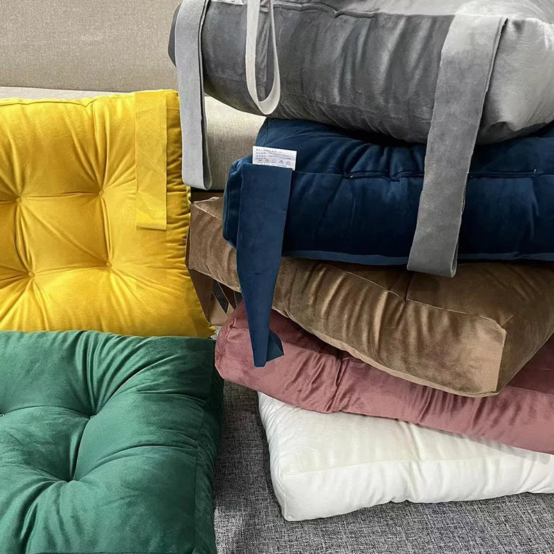 Coussin Tatami : Velours Côtelé Moelleux Épais