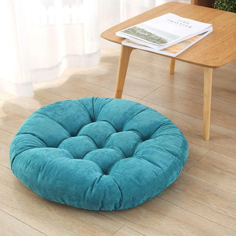Coussin rond : confort touffeté pour méditation & salon