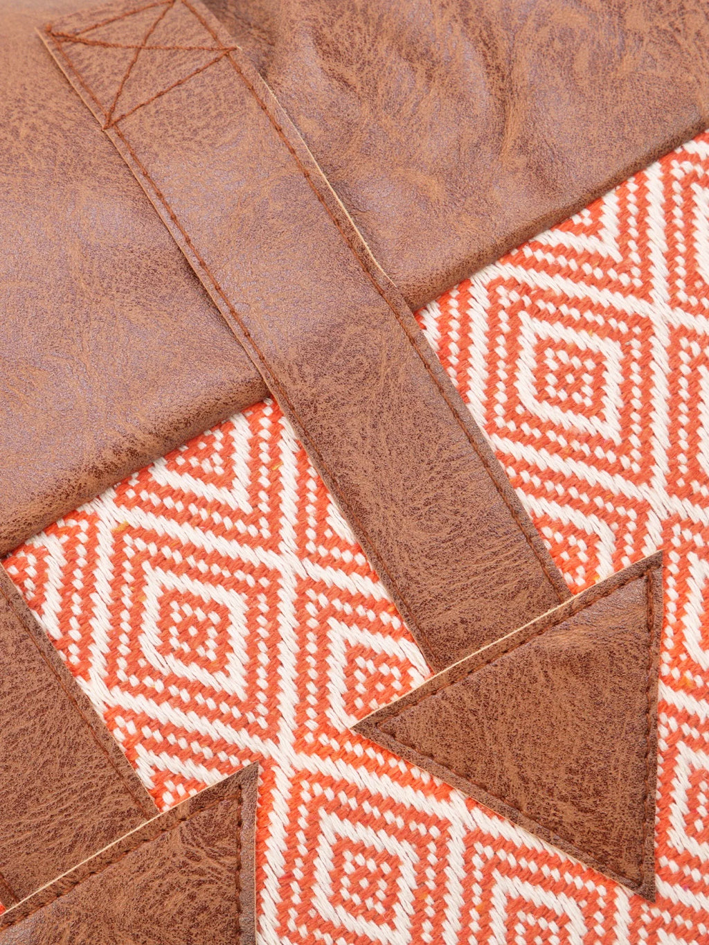 Coussin : Luxe Patchwork Cuir PU, 45x45