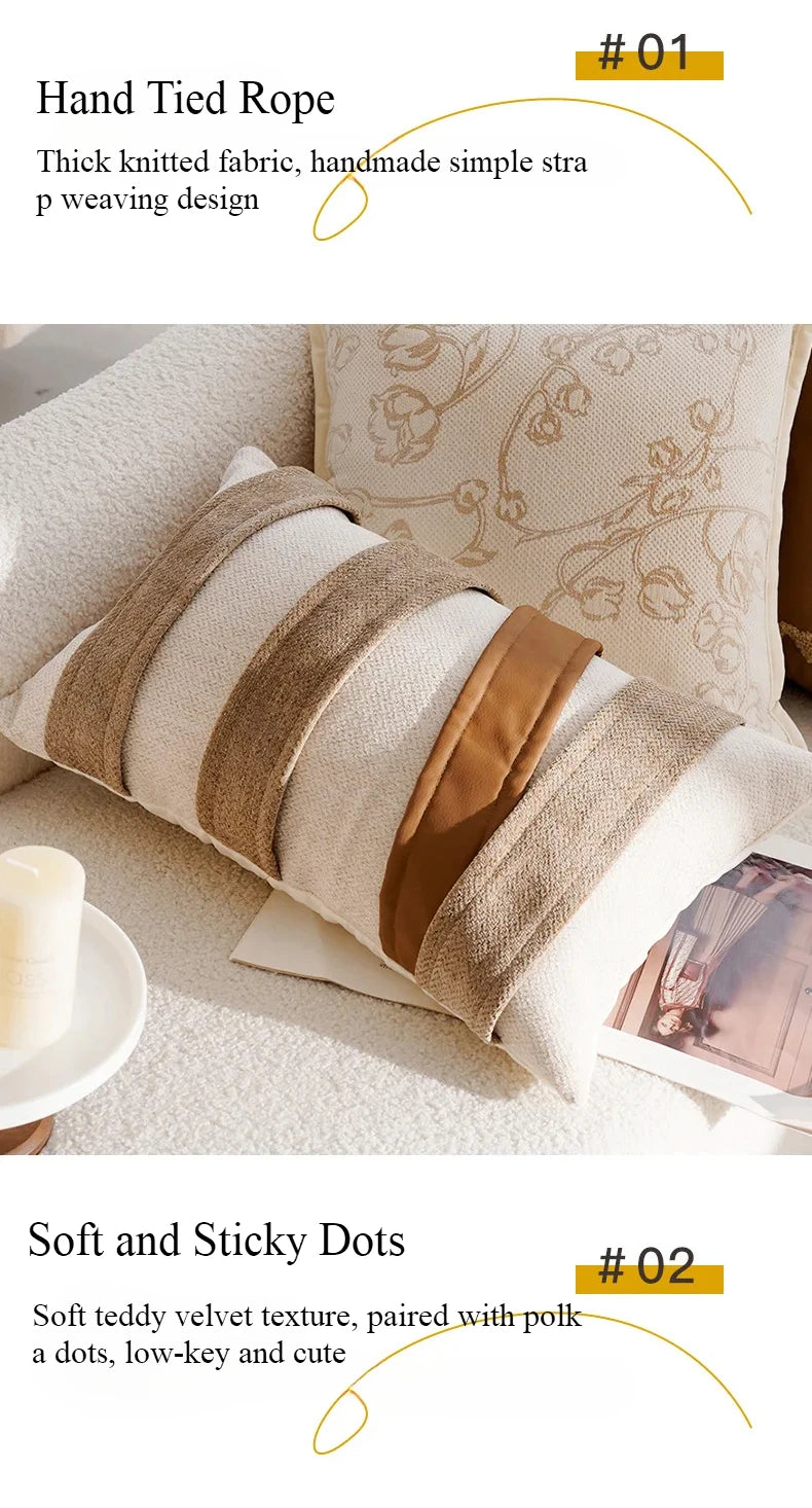 Coussin : Élégance Française, Marron Luxueux
