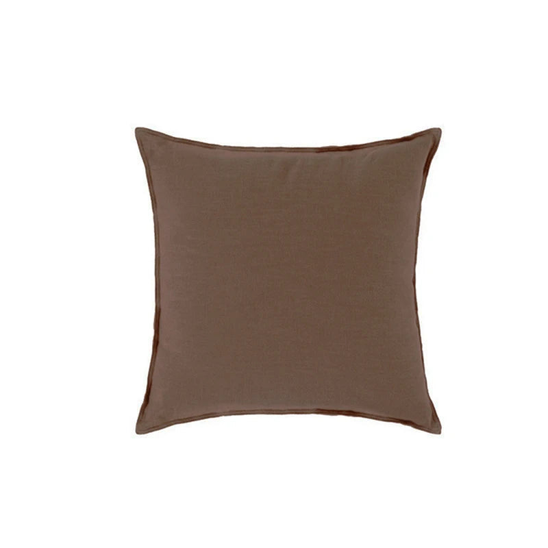 Coussin – Housse Unie Coton Ramie Lavable