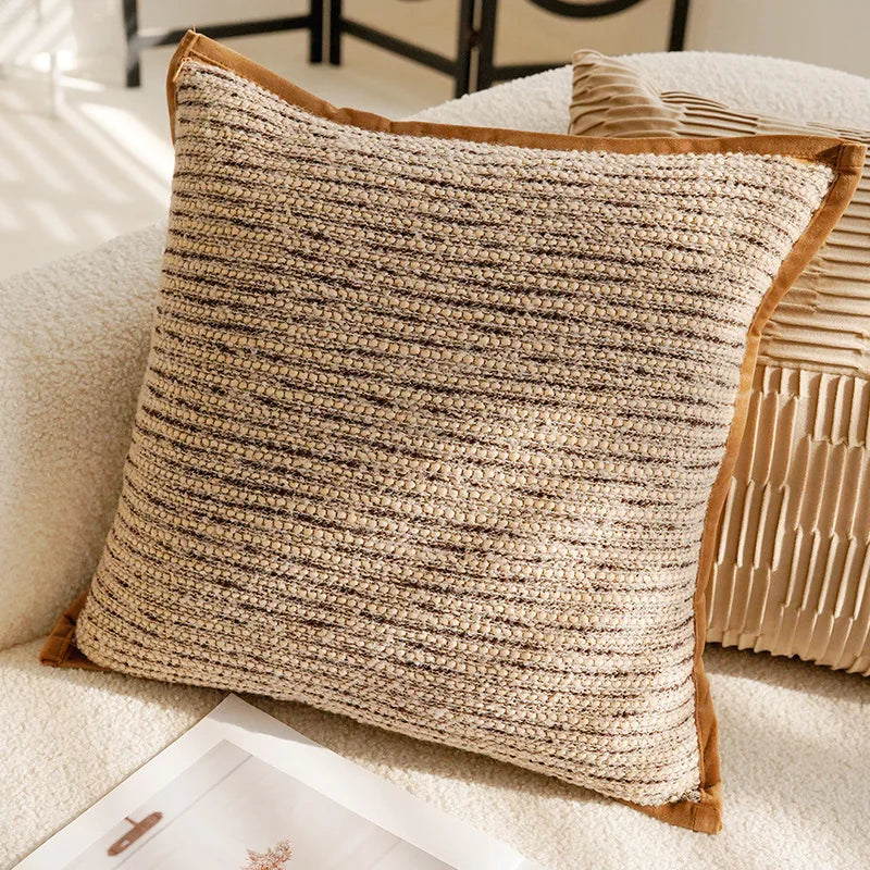 Coussin décoratif : Charme Vintage Français Marron Crème