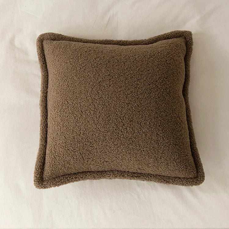 coussin bouclette terracotta