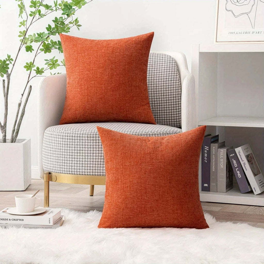 Coussin – Housse Décorative Géométrique Orange