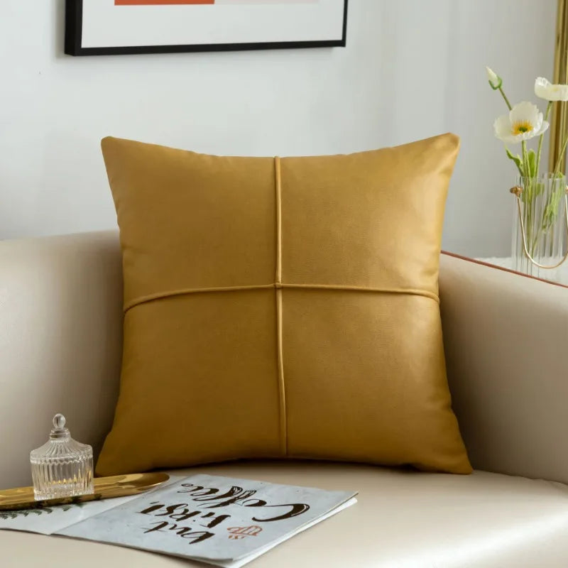 Coussin : Luxe Simili Cuir Imperméable Salon