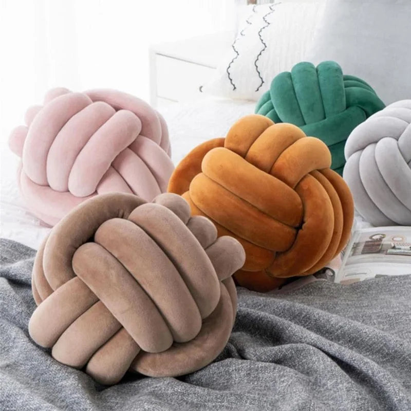 Coussin – Boule Nouée Décorative, Douceur Unique