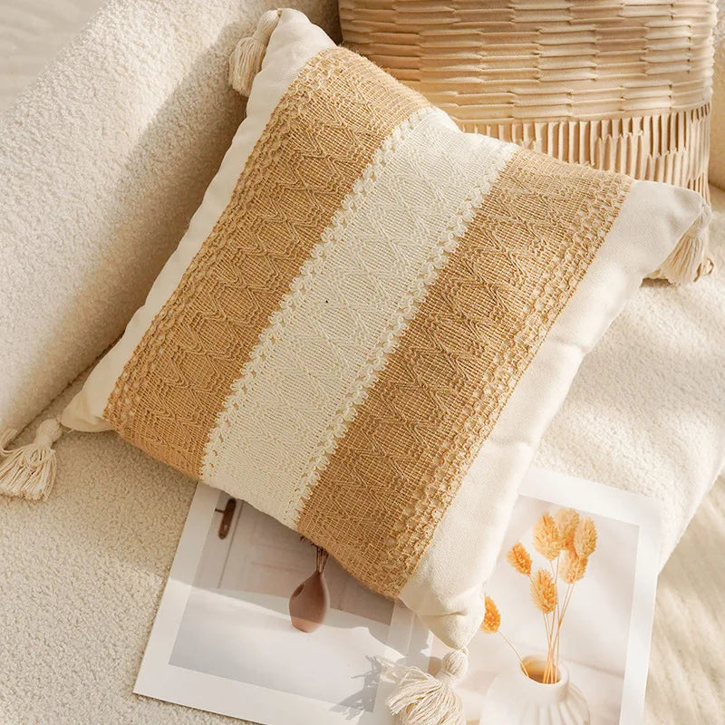 Coussin Déco : Luxe Vintage Français Marron