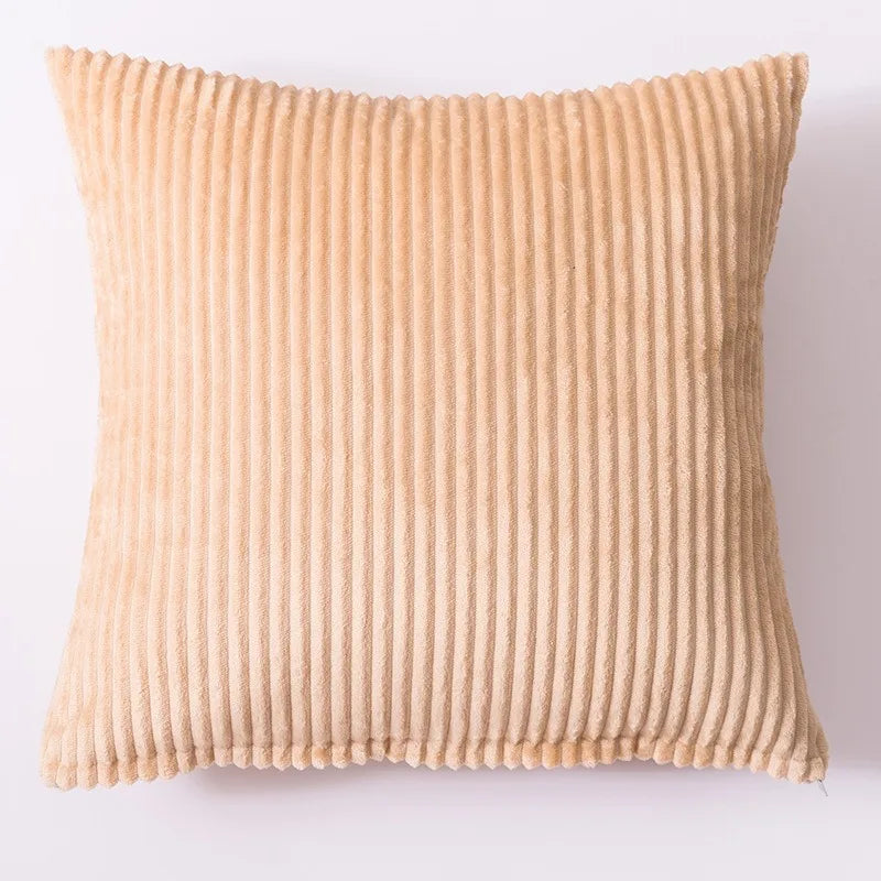 Coussin douillet rayé : confort et style 40x40cm