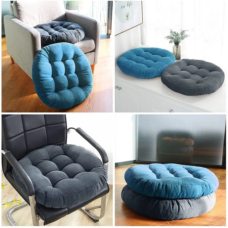 Coussin rond : confort touffeté pour méditation & salon