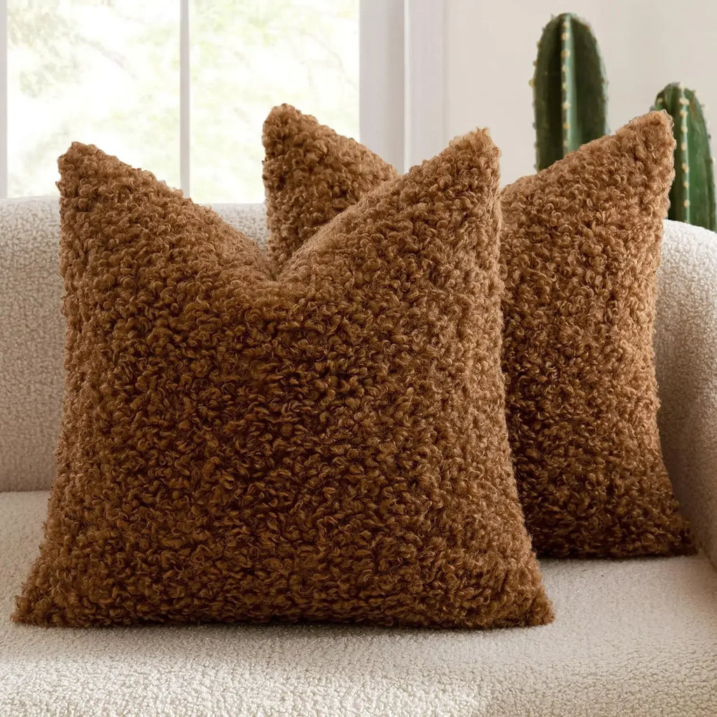 Coussin : Housse Polaire Mouton Douce & Épaisse