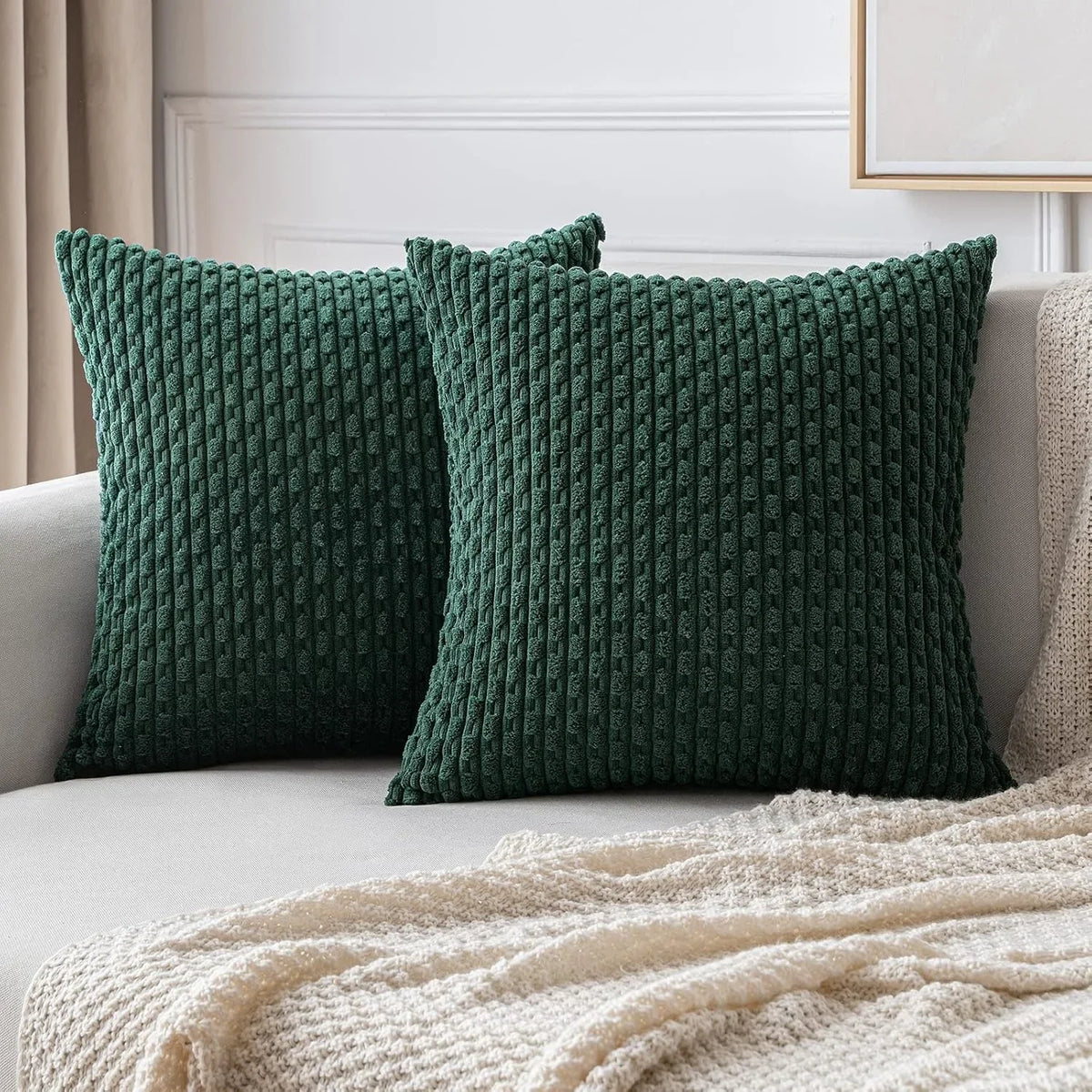 coussin raye terracotta