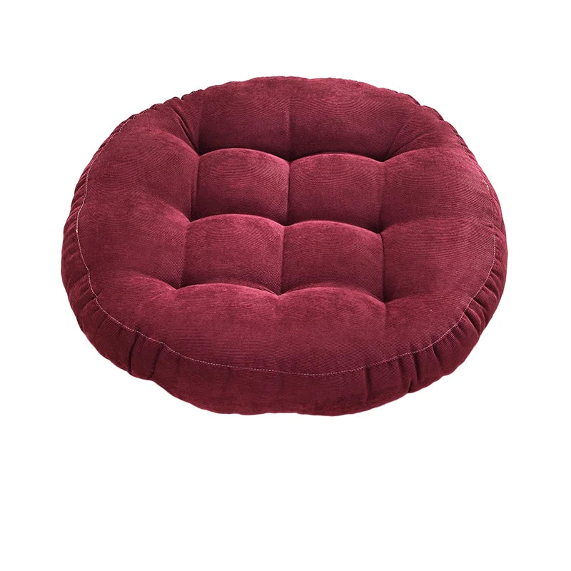 Coussin rond : confort touffeté pour méditation & salon